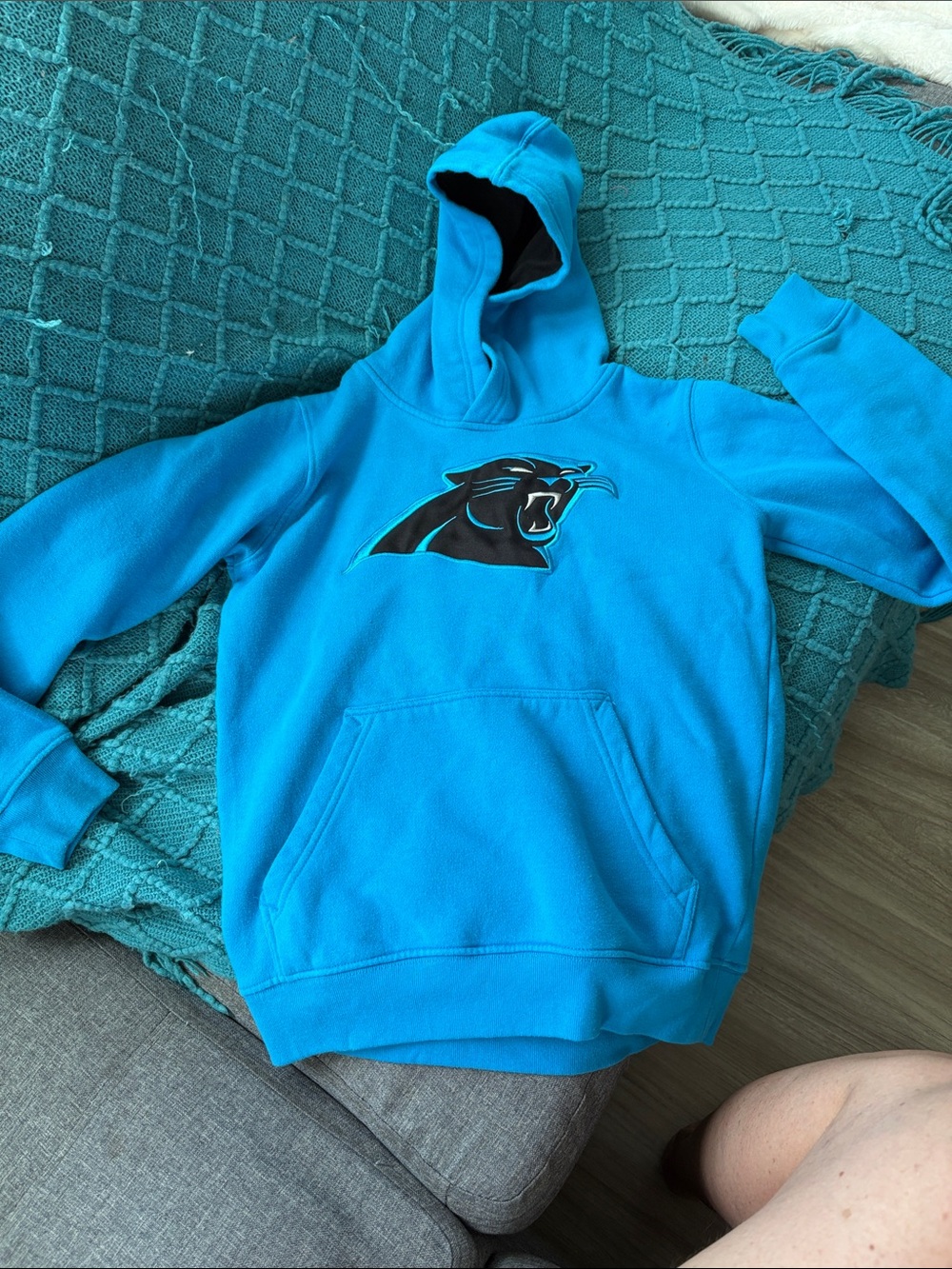 NFL Carolina Panthers Teal Blue Pullover Hoodie